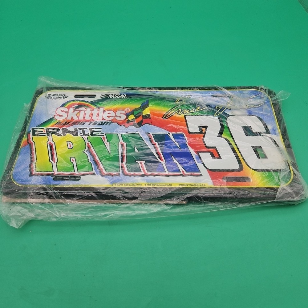 Vintage Ernie Irvan Skittles Racing Team #36 Set License Plate Decals 1998